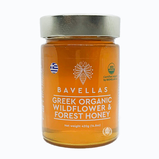 Bavellas Greek Organic Wildflower & Forest Honey 420g