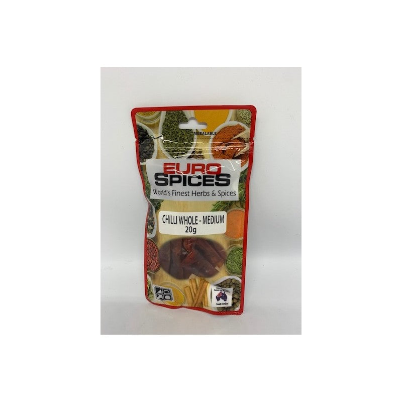 Euro Spices Chilli Whole - Medium 20g