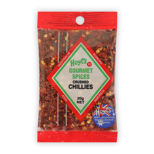 Hoyts Chillies Crushed Dried Hot 20g