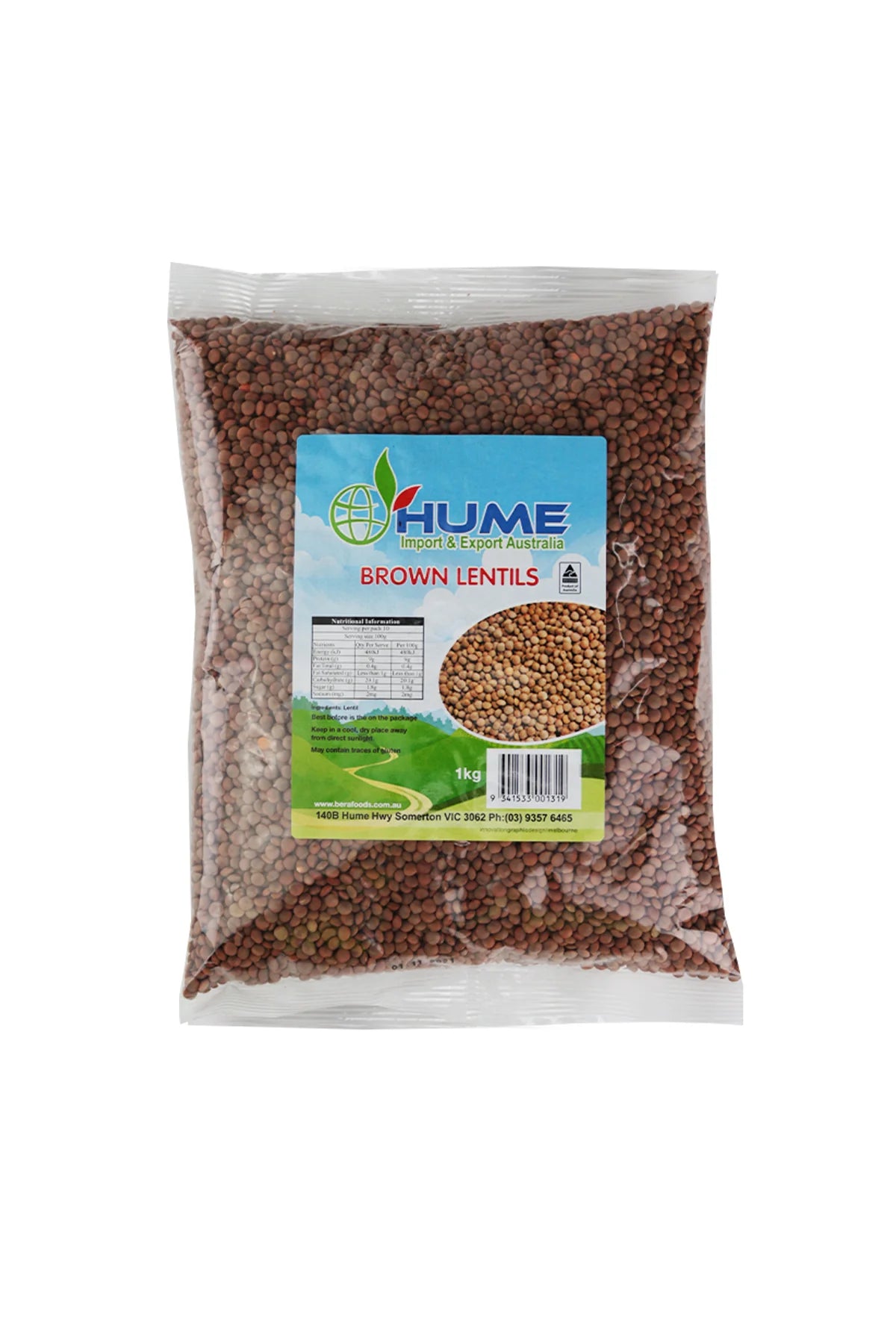 Hume Brown Lentils 1kg