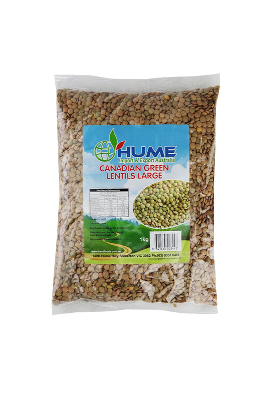 Hume Canadian Green Lentils 1kg