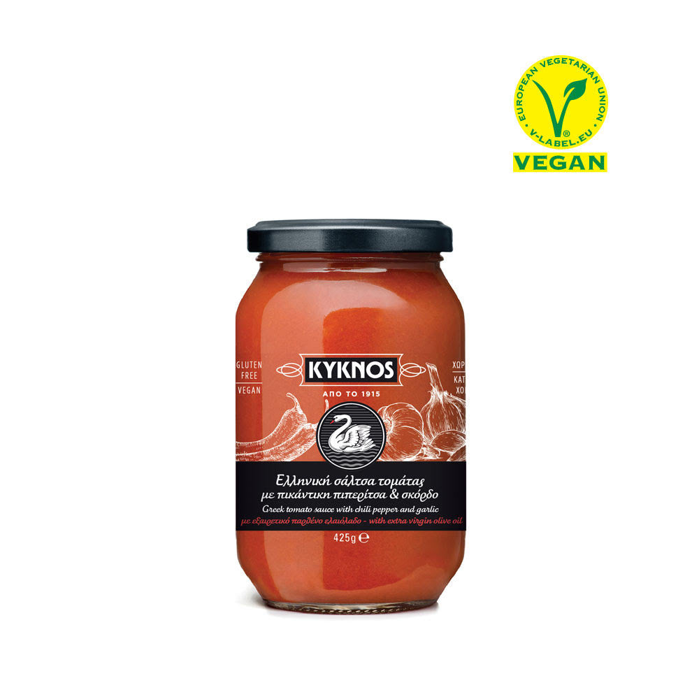 Kyknos Pasta Sauce with Chilli Peppers & Garlic 425g