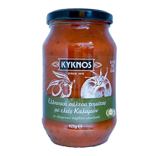 Kyknos Pasta Sauce with Olives Kalamon 425g