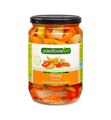 Makedoniki Mixed Pickled Vegetables in Brine 690g