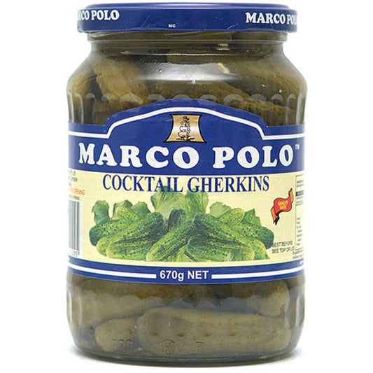 Marco Polo Cocktail Gherkins 670g